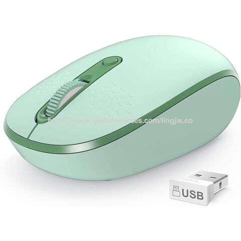 Bluetooth Mouse, 2.4G Ergonomic Computer Mouse for Laptop with USB Receiver, Portable Cordless 4 key,For home office