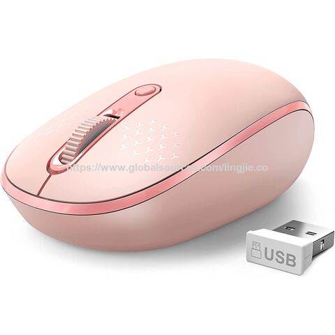 Bluetooth Mouse, 2.4G Ergonomic Computer Mouse for Laptop with USB Receiver, Portable Cordless 4 key,For home office