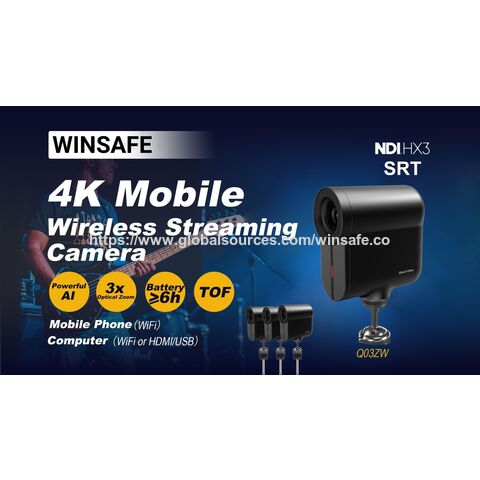 Caméra PTZ 4K60p NDI 12G-SDI Genlock Free-D SRT Dante AV-H avec IA puissante pour suivi automatique du conférencier, zoom 20X/30X, studio AR/VR