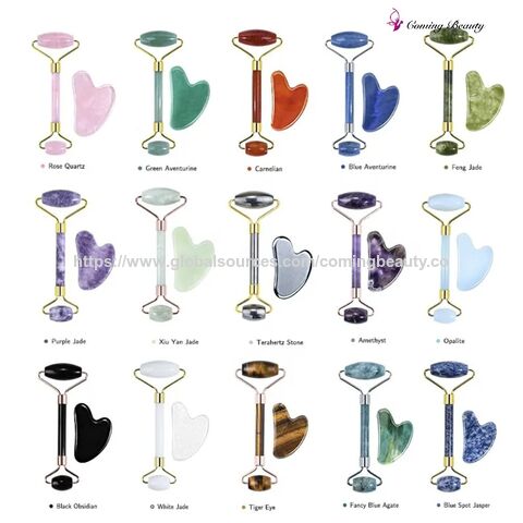 Compre Rodillo De Jade De Cuarzo Rosa De Alta Calidad, Masajeador