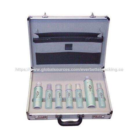 Manufacture Customized Beauty Case with Die-cut EVA for Skin Care material and makeup Aluminum boxes for makeup tools can be case