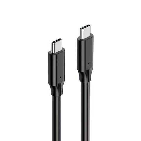 Câble USB-C 3.2 Gen2 Double 20Gbps Haute Vitesse Optimisé pour le Gaming VR avec Ports Droit/RA, Gaine TPE
