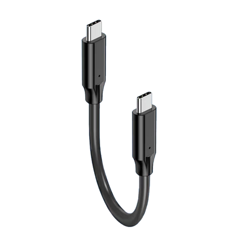 Câble USB-C 3.2 Gen2 Double 20Gbps Haute Vitesse Optimisé pour le Gaming VR avec Ports Droit/RA, Gaine TPE