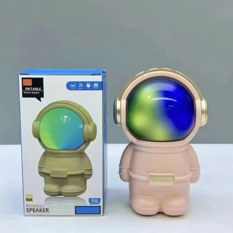 Altavoz Woofer Estéreo Bluetooth Portátil con Diseño de Astronauta, Mini Altavoz Inalámbrico Activo para Gaming, Ideal para Regalo Infantil