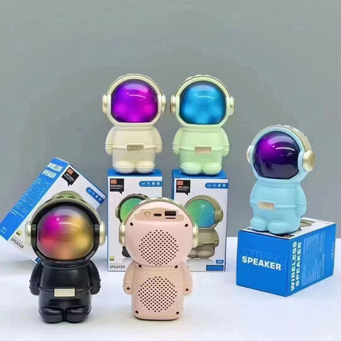 Altavoz Woofer Estéreo Bluetooth Portátil con Diseño de Astronauta, Mini Altavoz Inalámbrico Activo para Gaming, Ideal para Regalo Infantil