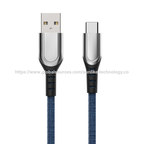 Kabel Sunlike GRS RPET, Jaket RPET, Desain SR Panjang, Untuk Pengisian Daya Ponsel dan Transfer Data, Ramah Lingkungan, Desain Paten