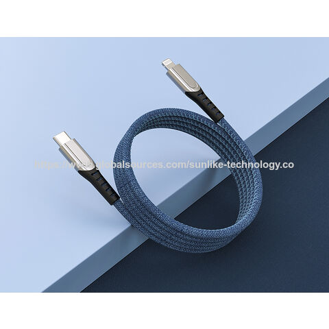 Kabel Sunlike GRS RPET, Jaket RPET, Desain SR Panjang, Untuk Pengisian Daya Ponsel dan Transfer Data, Ramah Lingkungan, Desain Paten
