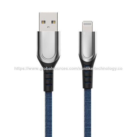 Kabel Sunlike GRS RPET, Jaket RPET, Desain SR Panjang, Untuk Pengisian Daya Ponsel dan Transfer Data, Ramah Lingkungan, Desain Paten