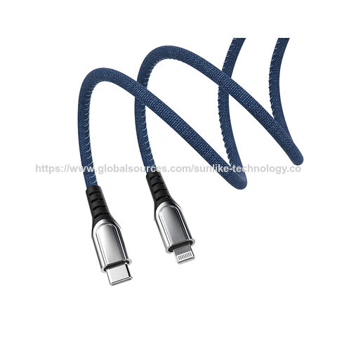 Kabel Sunlike GRS RPET, Jaket RPET, Desain SR Panjang, Untuk Pengisian Daya Ponsel dan Transfer Data, Ramah Lingkungan, Desain Paten
