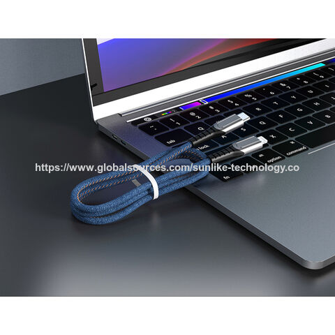 Kabel Sunlike GRS RPET, Jaket RPET, Desain SR Panjang, Untuk Pengisian Daya Ponsel dan Transfer Data, Ramah Lingkungan, Desain Paten