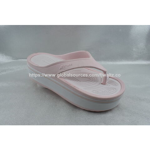 Sabots pour femmes type Croc en EVA, sandales de plage à plateforme haute avec entre-doigt moulé par injection