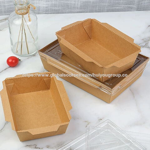 Lebensmittelverpackung Papierbox Einweg-Lebensmittelverpackungsbox, Kraftpapier Fast-Food-Takeaway-Box, umweltfreundliche Lebensmittelbox in kundenspezifischer Größe