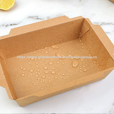 Lebensmittelverpackung Papierbox Einweg-Lebensmittelverpackungsbox, Kraftpapier Fast-Food-Takeaway-Box, umweltfreundliche Lebensmittelbox in kundenspezifischer Größe
