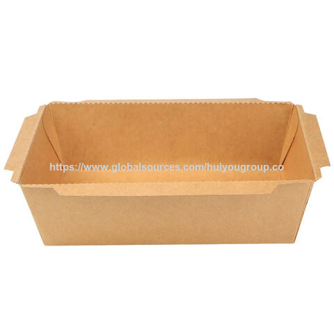 Lebensmittelverpackung Papierbox Einweg-Lebensmittelverpackungsbox, Kraftpapier Fast-Food-Takeaway-Box, umweltfreundliche Lebensmittelbox in kundenspezifischer Größe