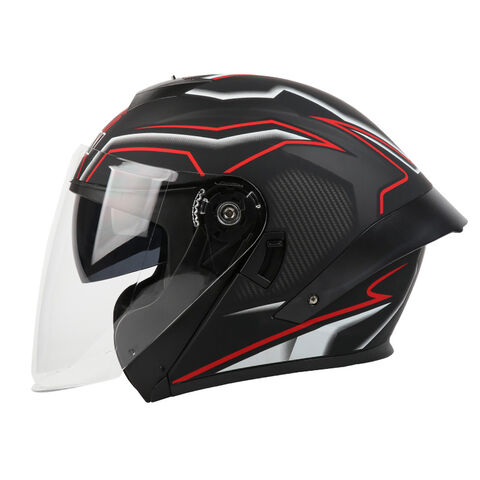 Capacete de motocicleta de meia face universal para todas as estações, com lente dupla e viseira solar, estilo cavaleiro 3C para homens e mulheres - Promoção Imperdível