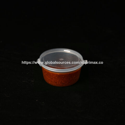PP Saucenbecher mit Klappdeckel, Einweg-Lebensmittelbehälter, auslaufsicher, zum Mitnehmen, recycelbare Lunchbox, 6 oz, 7 oz, 1 oz, 2 oz, 4 oz - Großhandel