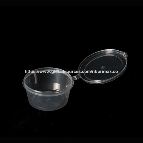 PP Saucenbecher mit Klappdeckel, Einweg-Lebensmittelbehälter, auslaufsicher, zum Mitnehmen, recycelbare Lunchbox, 6 oz, 7 oz, 1 oz, 2 oz, 4 oz - Großhandel