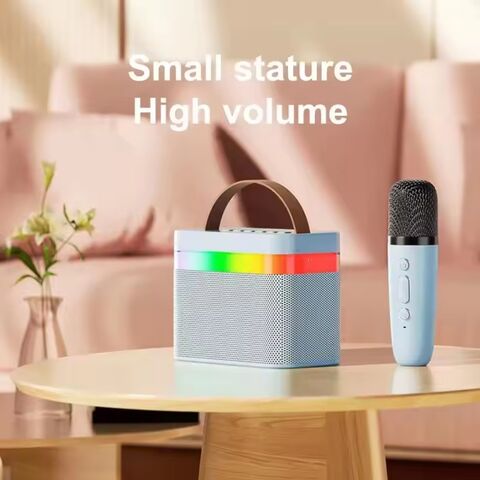 Altavoz Bluetooth Portátil al por Mayor con Sonido Envolvente Estéreo Inalámbrico, Máquina de Karaoke con 2 Micrófonos