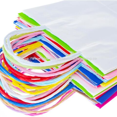 Sac Cadeau en Papier Kraft Blanc Fabriqué à la Machine, Personnalisé avec 10 Couleurs, Impression Sur Mesure