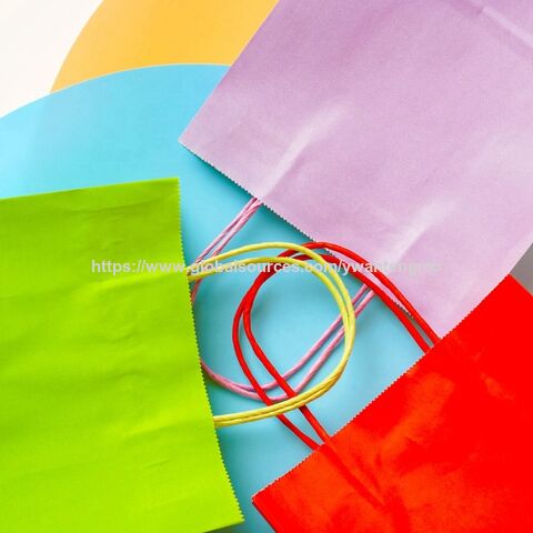 Sac Cadeau en Papier Kraft Blanc Fabriqué à la Machine, Personnalisé avec 10 Couleurs, Impression Sur Mesure