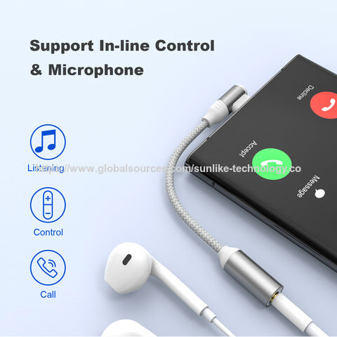 محول صوت USB C بزاوية 90 درجة OEM & ODM: توافق قوي، تطابق مثالي مع iPhone الجديد، مواد عالية الجودة
