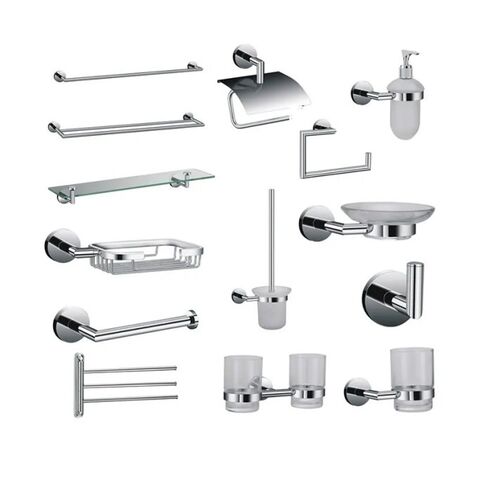 Accessoires de salle de bain en laiton : porte-serviettes, barre, porte-papier, distributeur de savon pour hôtels et projets de construction