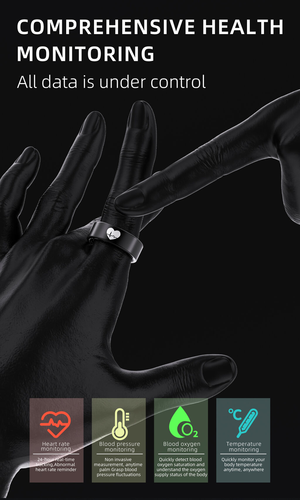 Factory Direct High Quality China Wholesale Wearable Health Smart Ring ...