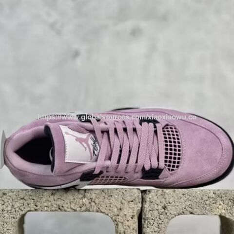Baskets Nike Retro Rose Orchidée Noire en Daim Jordan Chaussures de Sport Basketball Chaussures de Marque