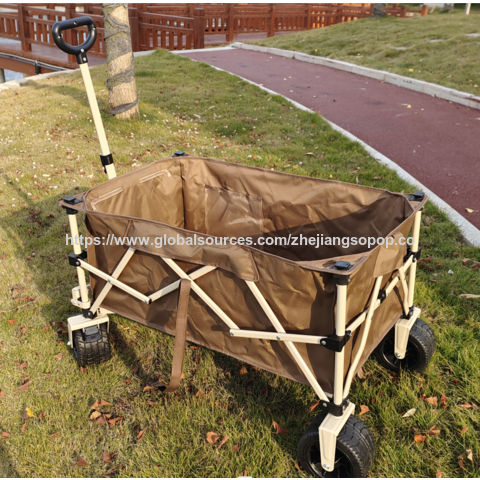 Carrinho dobrável de atacado 150L, carrinho de jardim portátil