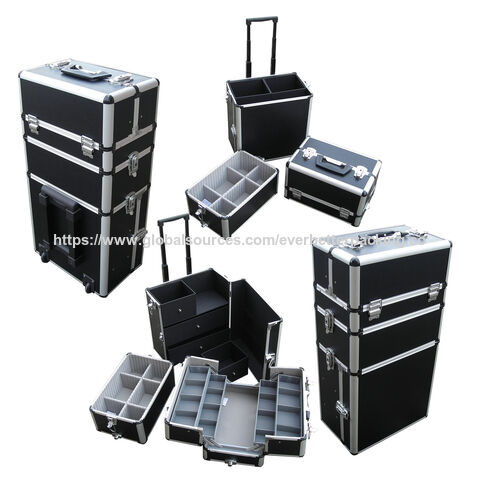 Manufacturer Customized Trolley Detachable Beauty Case with DIY Dividers and Compartments hard shell, sturdy storage travel .OEM