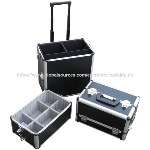 Manufacturer Customized Trolley Detachable Beauty Case with DIY Dividers and Compartments hard shell, sturdy storage travel .OEM