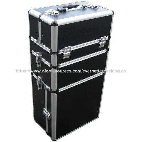 Manufacturer Customized Trolley Detachable Beauty Case with DIY Dividers and Compartments hard shell, sturdy storage travel .OEM
