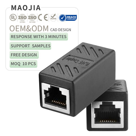 RJ45-Kupplung Netzwerk-Koppler Ethernet-Steckverbinder Geschirmte Inline-Kupplung für Cat6/Cat5e/Cat5 Ethernet-Kabelverlängerung