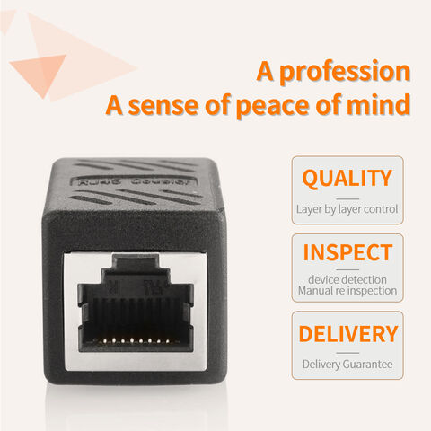 RJ45-Kupplung Netzwerk-Koppler Ethernet-Steckverbinder Geschirmte Inline-Kupplung für Cat6/Cat5e/Cat5 Ethernet-Kabelverlängerung