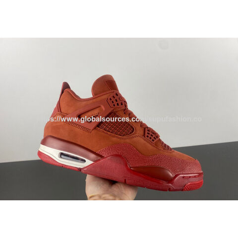 Nuevos Zapatos de Hombre 2025 Nigel Sylvester de Alta Calidad AJ4 Naranja Air Jordan 4 Sneakers para Hombre