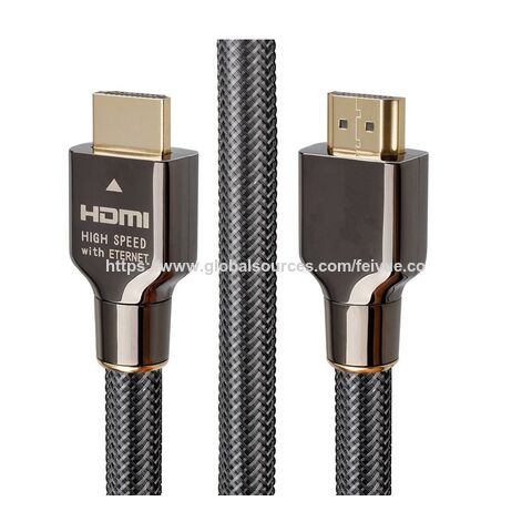 Câble HDMI 2.0 Platine Haut de Gamme Tressé en Nylon, 4K, 3D, 2160P, Meilleures Ventes pour Ultra HDTV en Gros