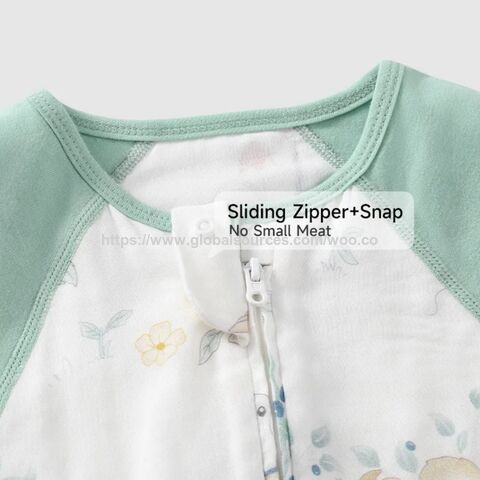 Saco de dormir para bebé con estampado de dibujos animados de animales para primavera y otoño, 1.0 Tog, manta de dormir para bebés, productos para bebés de gasa de algodón de bambú