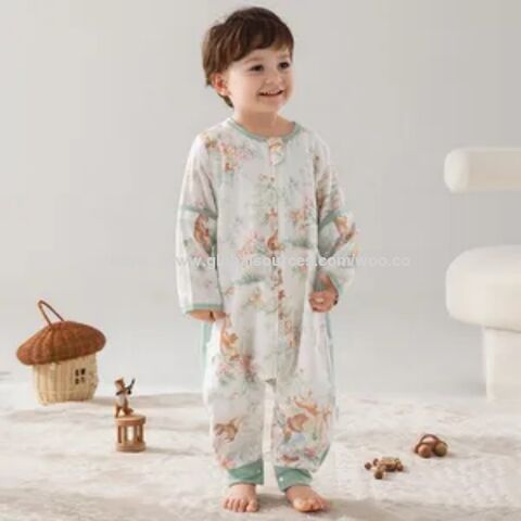 Saco de Dormir Personalizado 1.0 tog con Mangas Desmontables, Muselina de Algodón de Bambú para Bebé