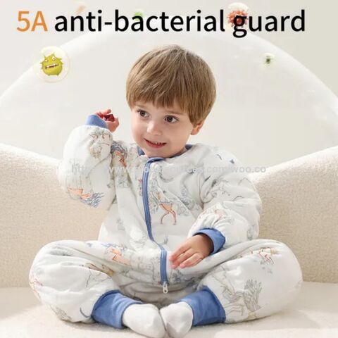 Sacos de dormir transpirables de bambú 1.0 tog para recién nacidos, de gran venta, bolsa de dormir estampada para bebés