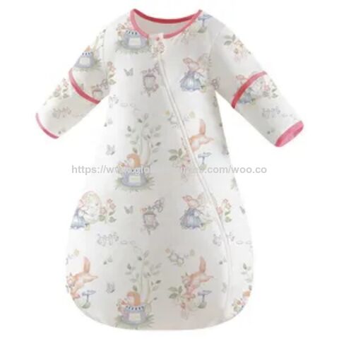 Sacos de dormir transpirables de bambú 1.0 tog para recién nacidos, de gran venta, bolsa de dormir estampada para bebés