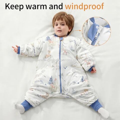 Sacos de dormir transpirables de bambú 1.0 tog para recién nacidos, de gran venta, bolsa de dormir estampada para bebés