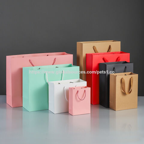 Bolsas de Papel Kraft para Regalos de Fiesta con Asas Retorcidas, Colores del Arco Iris Surtidos, Bolsas de Papel para Cumpleaños, Regalos, Compras al por mayor