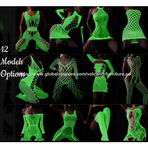 Großhandel Fischernetzkörperstrumpf Nylon Sexy Dessous für Damen Ganzkörperstrumpf Offener Schritt Bodysuit für Damen