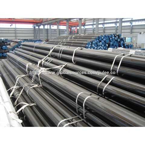 Tuyau sans soudure en acier au carbone API 5L ASTM A106 A53 GR.B SCH40 Tube en acier noir pour pipeline de gaz et de pétrole