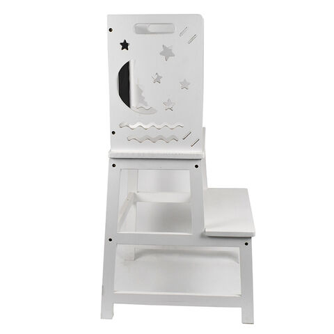 Torre de Observación Montessori de Alta Calidad, Escalera de Madera, Silla, Ayudante de Cocina, Torre de Aprendizaje de Bambú para Niños