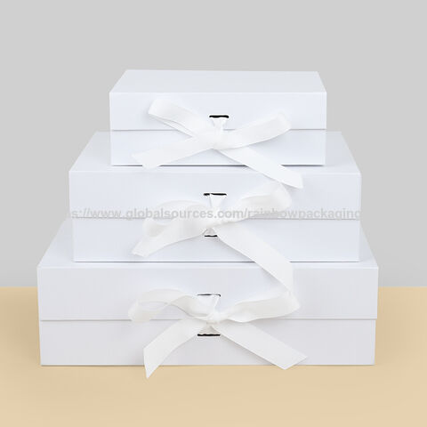 Boîtes cadeaux pliantes en gros avec logo personnalisé et nœud de ruban - Boîtes cadeaux créatives