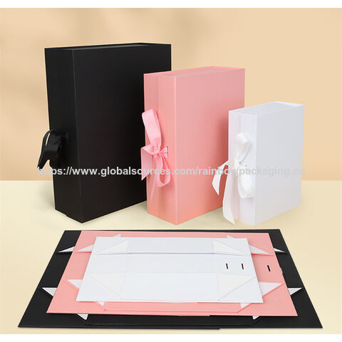 Boîtes cadeaux pliantes en gros avec logo personnalisé et nœud de ruban - Boîtes cadeaux créatives