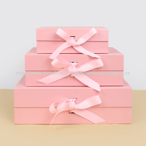 Boîtes cadeaux pliantes en gros avec logo personnalisé et nœud de ruban - Boîtes cadeaux créatives