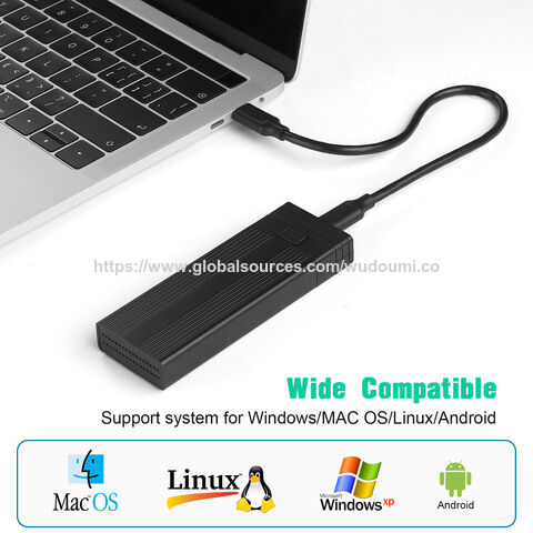 Boîtier SSD NVMe & NGFF M.2 Double Protocole Double Emplacement M.2 NVMe & M.2 SATA USB3.1 (Gen2)
