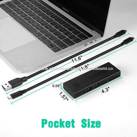 Boîtier SSD NVMe & NGFF M.2 Double Protocole Double Emplacement M.2 NVMe & M.2 SATA USB3.1 (Gen2)